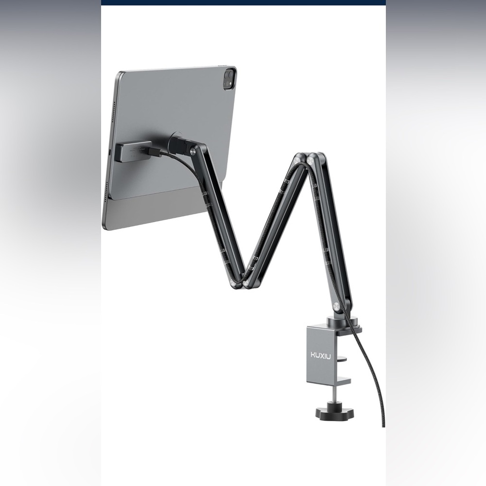 Kuxiu Adjustable Monitor Arm in Silver and Black